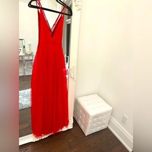 Red organza long dress in size Small from Honey store
